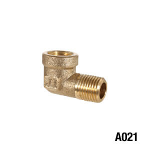 90° Elbow, 1/4"M x 1/4"F Adaptor (Brass)