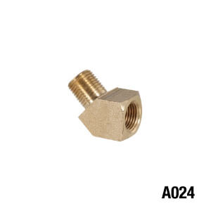 45° Elbow, 1/8"M x 1/8"F Adaptor (Brass)